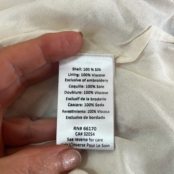 NWOT Rococo Sand Paisley Carpet Tunic Dress 100% Silk with Beaded Detail Size XS - Picture 12 of 12